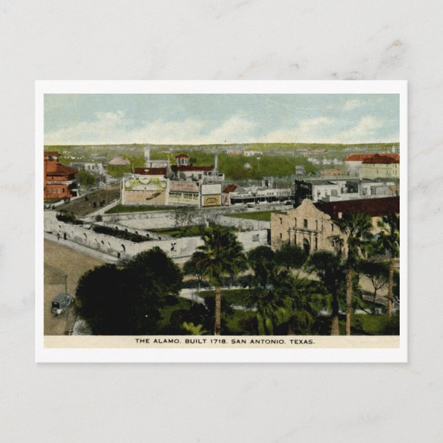 Alamo, San Antonio, TX 1916 Vintag Postkarte (Vorderseite)