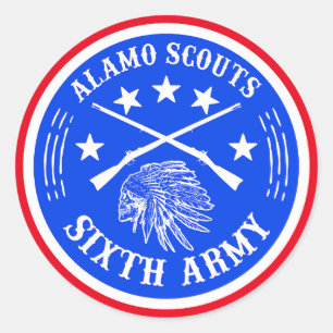 ALAMO SCOUTS 6. ARMY-LOGO RUNDER AUFKLEBER