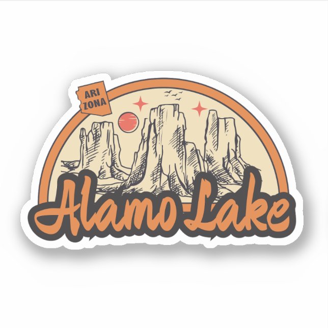 Alamo-See, Arizona Aufkleber (Vorderseite)