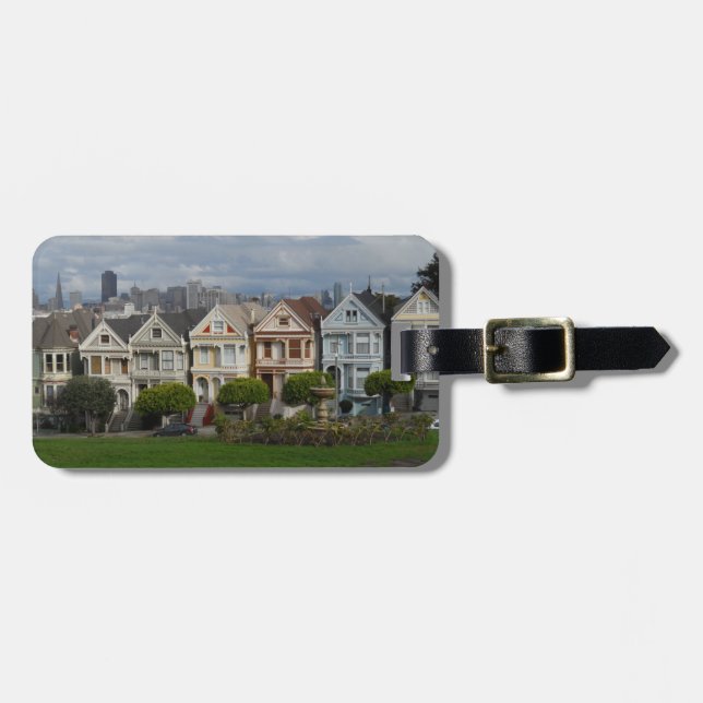Alamo Square, San Francisco Gepäckanhänger (Vorderseite horizontal)