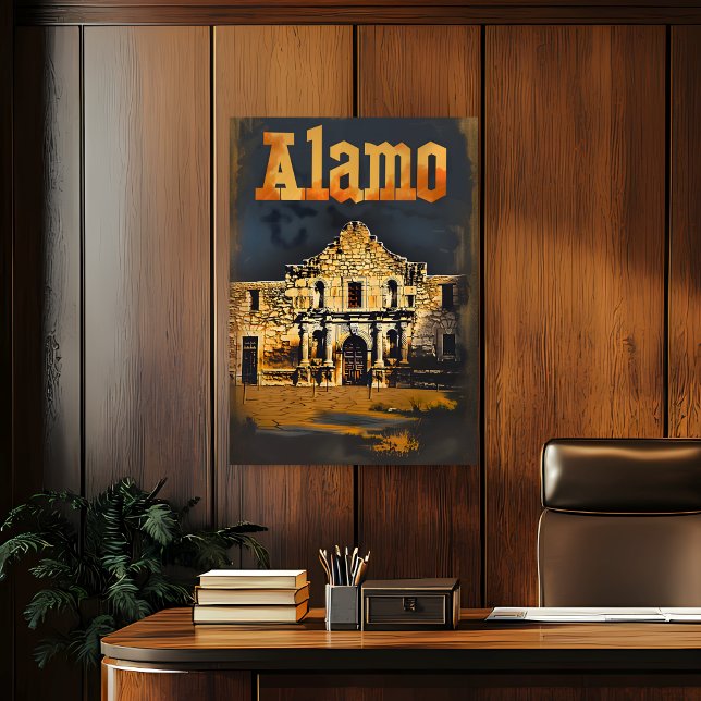 Alamo Vintage Travel Poster (Von Creator hochgeladen)