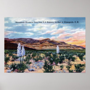 Alamogordo New Mexiko-Sacramento-Berge Poster