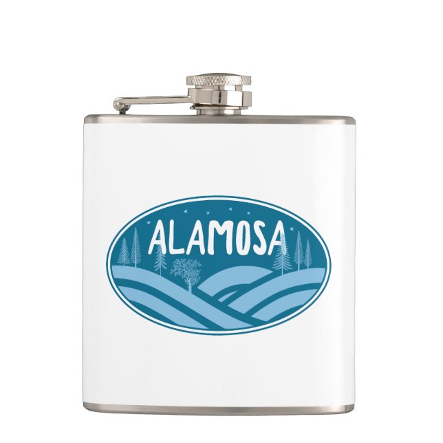 Alamosa Colorado Außenbereich Flachmann (Vorderseite)