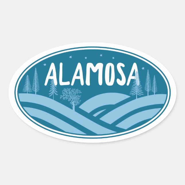 Alamosa Colorado Außenbereich Ovaler Aufkleber (Vorderseite)