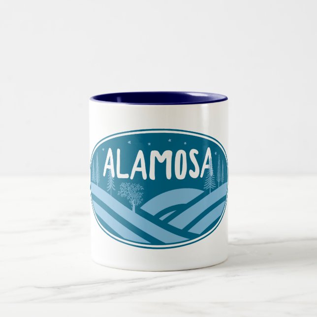 Alamosa Colorado Außenbereich Zweifarbige Tasse (Mittel)