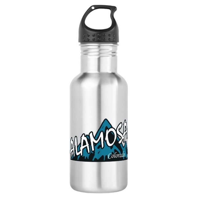 Alamosa Colorado Edelstahlflasche (Vorderseite)