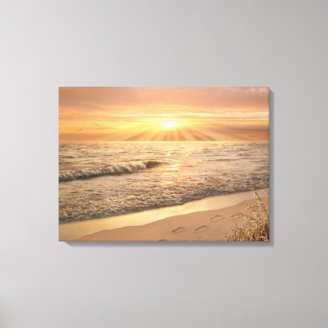 Alan Giana "Footprints in Sand" Canvas Print Leinwanddruck (Vorderseite)