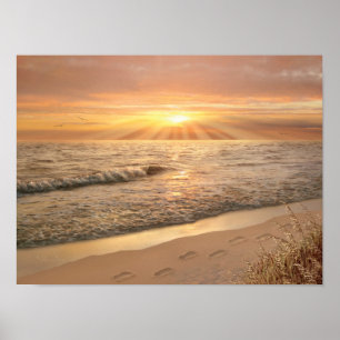 Alan Giana "Footprints in Sand" Poster