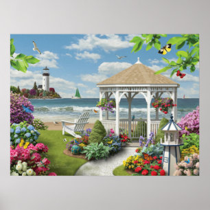 Alan Giana "Gazebo by Sea" Poster