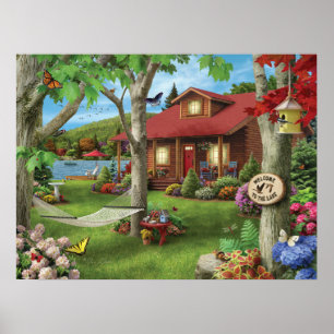 Alan Giana "Welcome to Lake" Poster