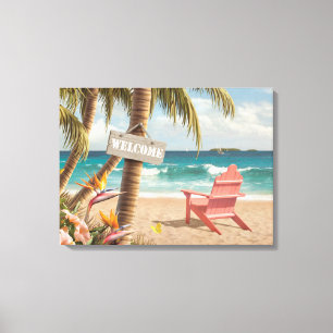 Alan Giana "Welcome to Paradise" Canvas Print Leinwanddruck