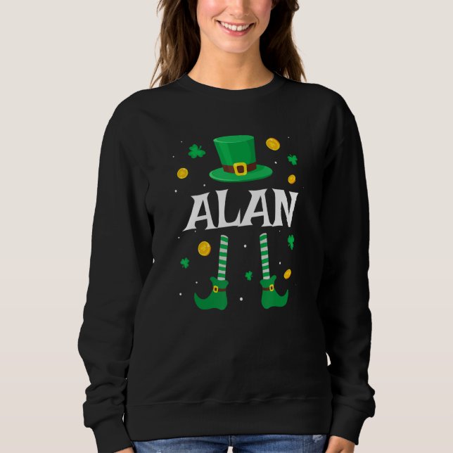 Alan Saint Patrick S Day Leprechaun Kostüm Alan Sweatshirt (Vorderseite)