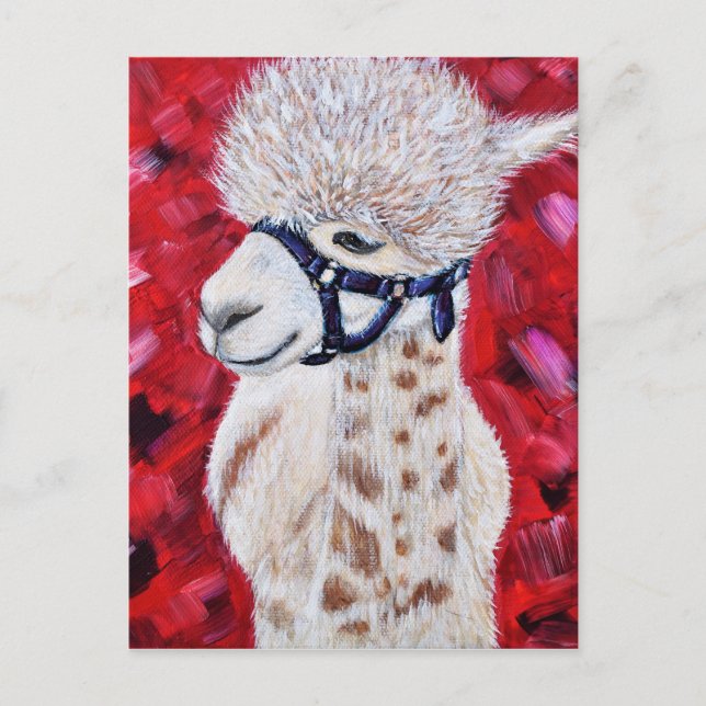 Alan the Alpaca Painting Postkarte (Vorderseite)