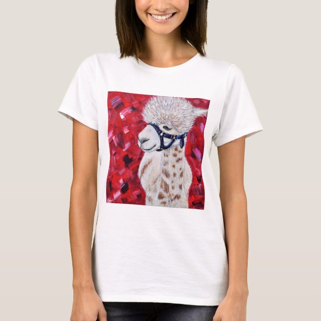 Alan the Alpaca Painting T-Shirt (Vorderseite)