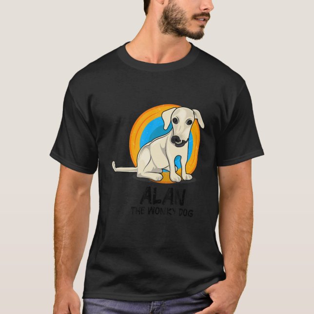 Alan The Wonky Dog - Goofy Ugly Dog Lover Social T-Shirt (Vorderseite)