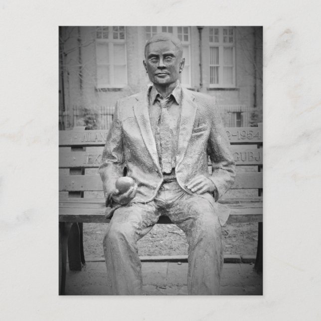 Alan Turing, OBE. Der Vater des modernen Computing Postkarte (Vorderseite)
