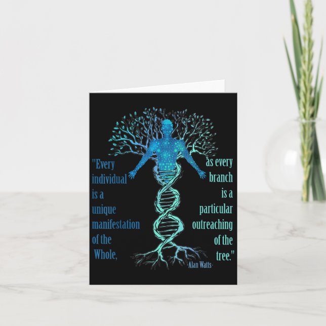 Alan Watts beste philosophische Zitate Tree of Lif Karte (Vorderseite)