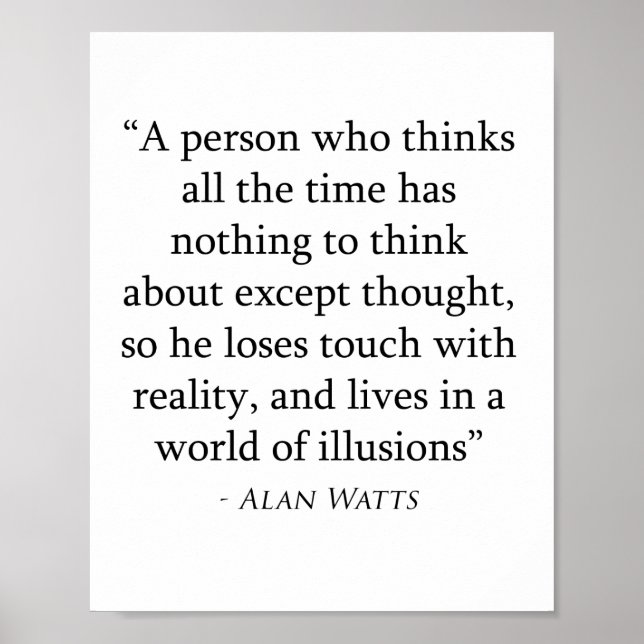 Alan Watts Zitat Poster (Vorne)