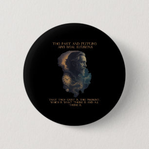 Alan Watts Zitat Zeit Illusion Uhr Kosmischer Geis Button
