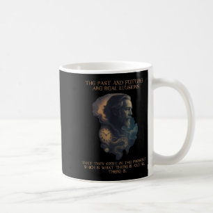 Alan Watts Zitat Zeit Illusion Uhr Kosmischer Geis Kaffeetasse