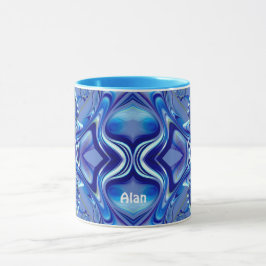 ALAN ~ Zany 3D Fraktal ~ Shades of Blue Tasse