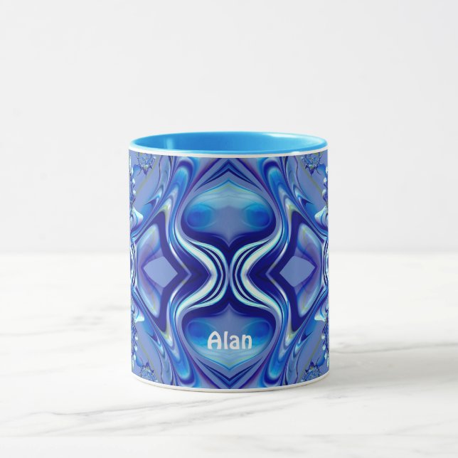 ALAN ~ Zany 3D Fraktal ~ Shades of Blue Tasse (Zentrum)
