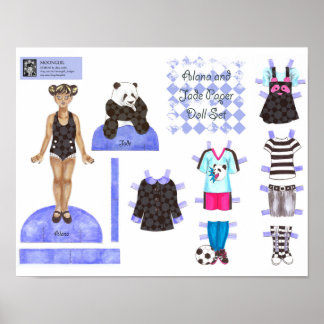 Alana and Jade Paper Doll Set - Play oder Display Poster