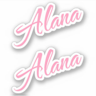 Alana name x2 aufkleber