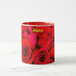 ALANA ~ Personalisierte Rose Buds Foto ~ Tasse