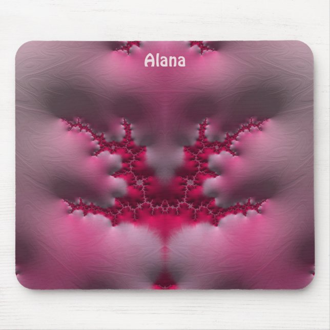 ALANA ~ Pink und White Mouse Pad Mousepad (Vorne)