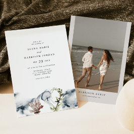 ALANA Tropical Ocean Coral Jelly Fish Beach Foto Einladung