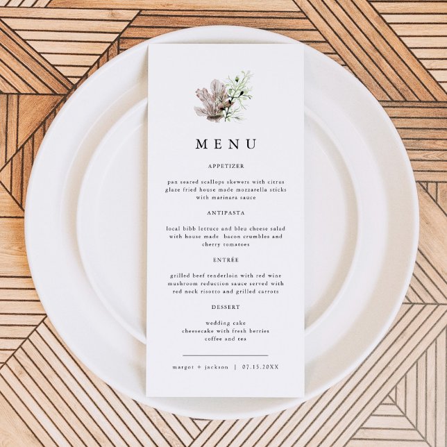 ALANA Tropical Ocean Coral Jelly Fish Beach Menü Menükarte (Von Creator hochgeladen)