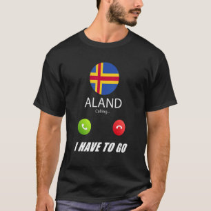 Aland Flag Souvenir Aland ruft an T-Shirt