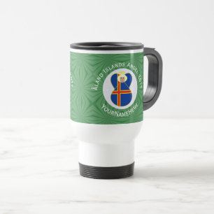 Åland-Flagge Engel Weihnachten Reisebecher