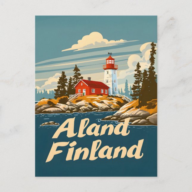 Åland-Inseln Finnland Postkarte (Vorderseite)