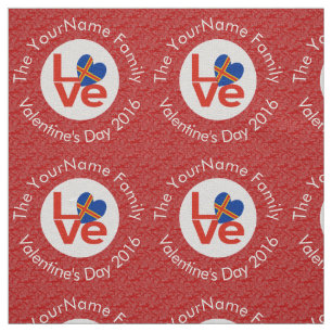 Åland-Inseln-Flagge Herz LIEBE Rot Personalisierte Stoff