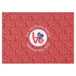 Åland-Inseln Flaggen Herz Rote Liebe Tischdecke