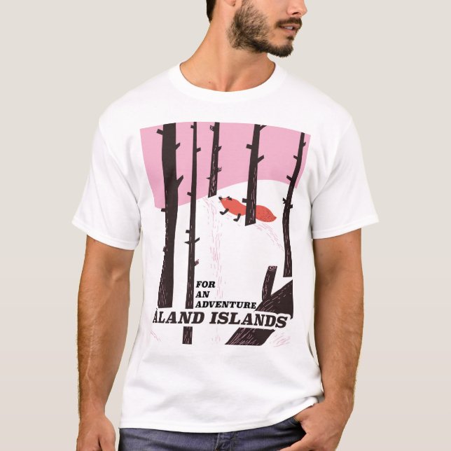 Åland Islands, Finnland - Reiseplakat T-Shirt (Vorderseite)