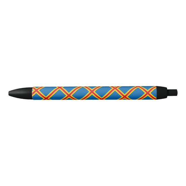 Aland Islands Flag Ballpoint Pen Kugelschreiber (Vorderseite)