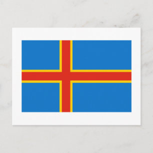 Aland Islands Flag Postkarte