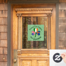 Åland Islands Irland USA Kleeblatt Personalisiert Fensteraufkleber