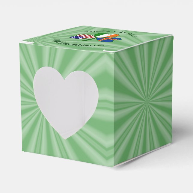 Åland Islands Irland USA Kleeblatt Personalisiert Geschenkschachtel (Vorderseite)