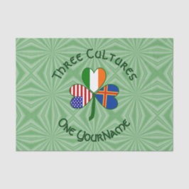 Åland Islands Irland USA Kleeblatt Personalisiert Seidenpapier