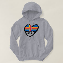 Åland Islands Ländercode Flaggenschwerpunkt Hoodie