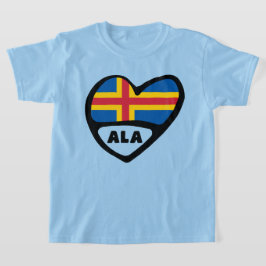 Åland Islands Ländercode Flaggenschwerpunkt T-Shirt