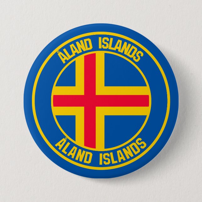 Åland Islands Runder Emblem Button (Vorderseite)