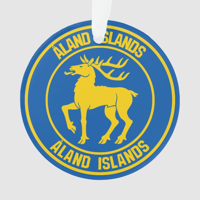 Åland Islands Runder Emblem Ornament (Vorderseite)