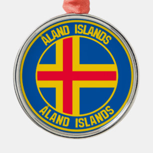 Åland Islands Runder Emblem Ornament Aus Metall