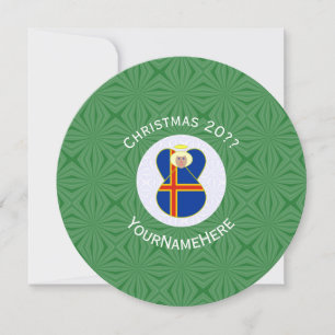 Ålander Engel Weihnachtsflagge Personalisierter Te Einladung