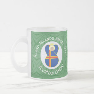 Ålander Flag Engel Weihnachten  Mattglastasse